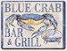 Tempered Glass Blue Crab Bar & Grill Cutting Board