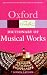 Search : The Oxford Dictionary of Musical Works (Oxford Paperback Reference)