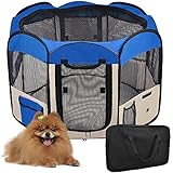 56" Large 2-Door Waterproof 600D Oxford Cloth Pet Playpen Dog Puppy Tent Exercise Kennel