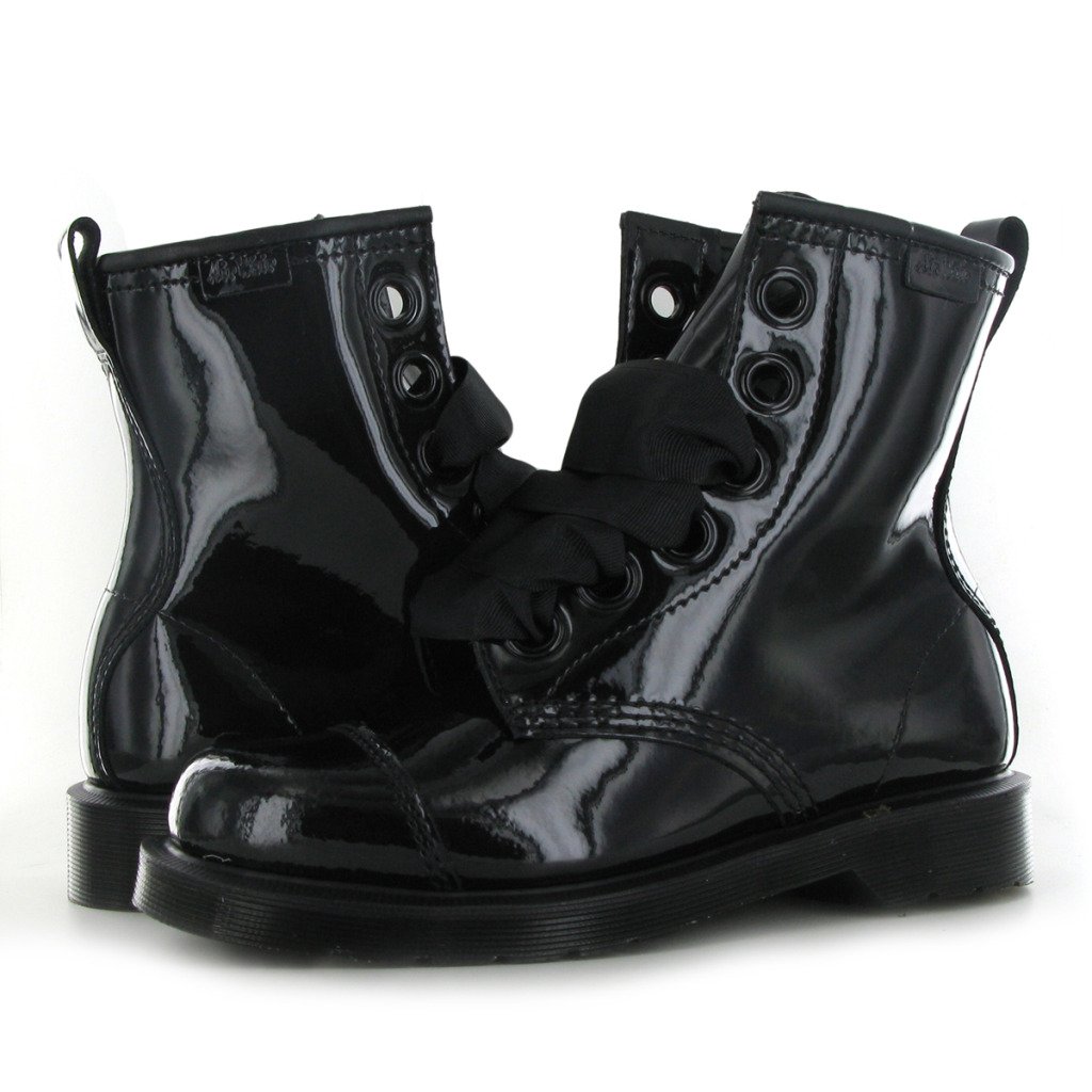 Doc Martens Women's Grace Bow Boot,Patent Leather Doc Martens,Grace Bow