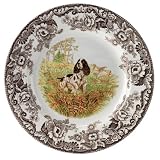 Spode Woodland Hunting Dogs 8-Inch Salad Plate, English Springer Spaniel