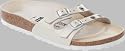 Birkenstock Sandal ''Ibiza'' from Leather in loop pearly white with a regular insole