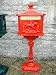 Kitchen & Housewares : Royal Red Cast Iron Freestanding Letter Mail Box on a stem