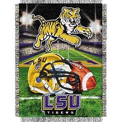 Louisiana State Tigers (LSU) NCAA Woven Tapestry Throw (Home Field Advantage) (48x60")"