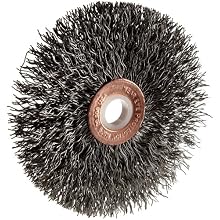 Weiler Copper Center Wire Wheel Brush, Round Hole, Steel, Crimped Wire
