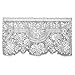 Heritage Lace, White Victorian Rose 60x30 Tier, 60 inch Wide by 30 inch Drop