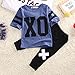 CANIS Baby Boy Short Sleeve XO T-shirt and X print Pants Outfits (90(12-18M))
