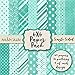 6X6 Pattern Paper Pack - Blue Patterns - Card Making Scrapbook Specialty Paper Single-Sided 6