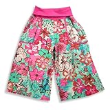 Haven Girl - Girls Floral Gaucho Pant, Pink, Multi