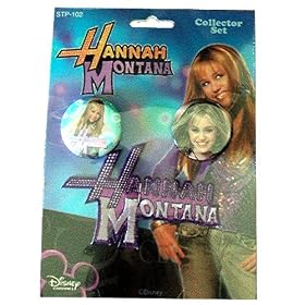 Hannah Montana Miley Cyrus Collectors Set - Hannah Montana Buttons and Patch Collectible Gift Set