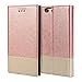 GMYLE iPhone 6 Case, Wallet Case Clip for iPhone 6 / 6s (4.7 inch Display) - Pink & Champagne Gold PU Leather Slim Protective Folio Wallet Stand Case Cover
