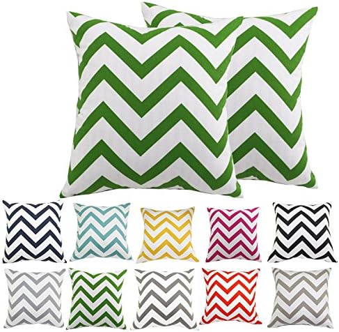 Pillowcase 2pc Geometric Pattern Color Cotton Decorative Cushion Cover for Sofa Throw Pillow Case Available in 10 Colors(45x45cm)