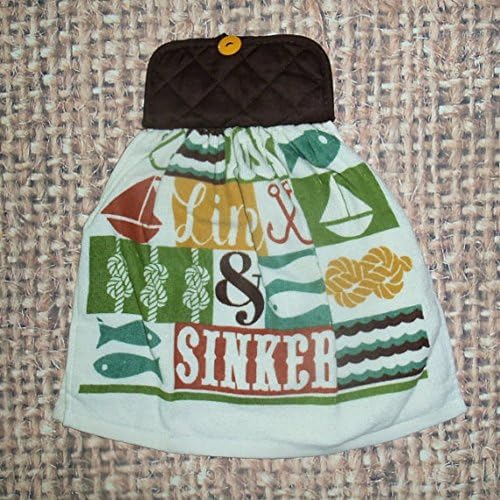 Pot Holder Top, Double Layered Hanging Kitchen Hand Towel,Fishing Towel, Cabin Towel, RV Towel