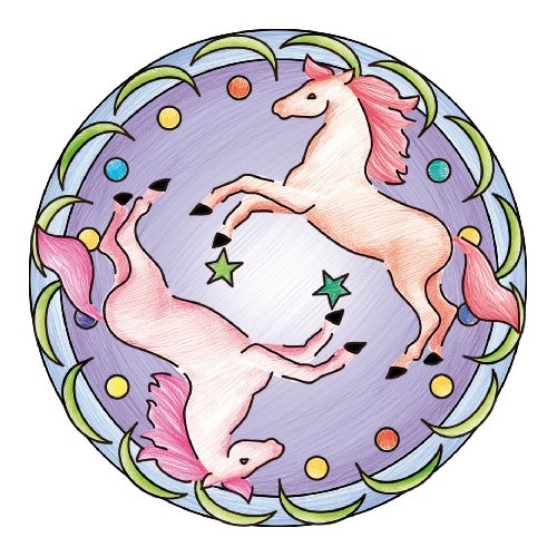 Imagen 2 de Ravensburger 29986  - caballos (los caballos) Mini Mandala Designer ® [importado de Alemania]