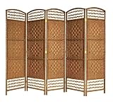 ENTWINE Brown Handmade 5 Pane Room Divider / Splitter Screens
