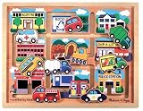 Melissa & Doug Deluxe Wooden Vehicles Maze Puzzle