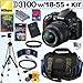 Nikon D3100 14.2MP Digital SLR Camera with 18-55mm f/3.5-5.6 AF-S DX VR Nikkor Zoom Lens + EN-EL14 Battery + 16GB Deluxe Accessory Kit
