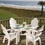 Lifestyle Poly Resin Deck Dining Chair Finish: White