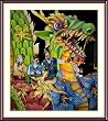 Dragon Float, New Orleans Mardi Gras Photograph - Beautiful approx. 24"x28" Framed & Matted - 1 7/8" Walnut Toned Wood Frame - fPhotographic Print by Carol M. Highsmith