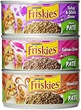 Friskies Wet Cat Food, Classic Pate, 3-Flavor Variety Pack, 5.5-Ounce Can, Pack of 24