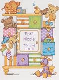 Dimensions Needlecrafts Counted Cross Stitch, Baby Drawers Birth Record