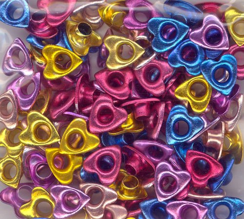 EyeLets Etc 1/8 Inch Anodized Heart Shaped Eyelets 