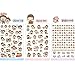 YSTD Lovely 12 Sheet Transparent Calendar Diary Book Sticker Scrapbook Decoration (Cute Girls)