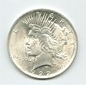 1922 S PEACE SILVER DOLLAR