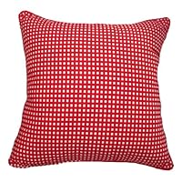 24x24 Red Gingham Cotton Decorative Throw Pillow Cover