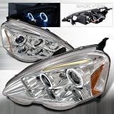 02 03 04 Acura RSX Halo Projector Headlights - Chrome (Pair) by Atomic