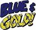 Blue & Gold Glitter Temporary Tattoos