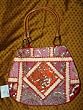 Womens Boho Handbag Carmine Red Pink Beaded Sari Patchwork Designer Purse