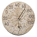 Fossil Sumac Indoor/Outdoor Thermometer and WallClock Combo - 14.50"