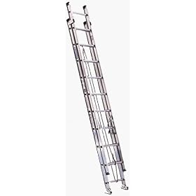 Werner D1528-2 300-Pound Duty Rating Aluminum Flat D-Rung Extension Ladder, 28-Foot