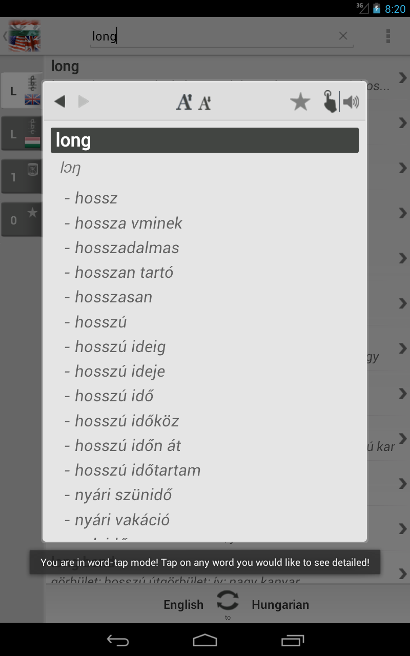 Hungarian English Dictionary & Translator Appstore for Android