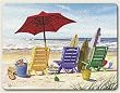 Small Cutting Board ~ Beachy Keen ~ made of tempered glass ~ code 272