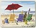 Kitchen & Housewares : Large Cutting Board ~ Beachy Keen ~ made of tempered glass ~ code 272