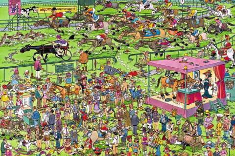 Childrens Toyshop  Toys : Jumbo Puzzle - Jan van Haasteren - Ascot Horserace (1500 pieces)
