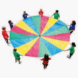 Pacific Play Tents 85-942 20 Foot Parachute With No Handles - Carry Bag Included