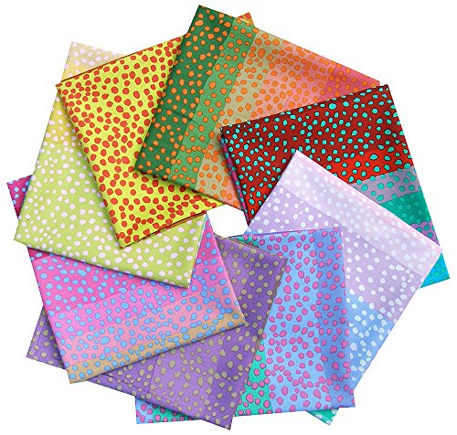Kaffe Fassett OMBRE Fat Quarters 8 Precut Cotton Fabric Quilting FQs Bundle Assortment Westminster Fibers Spots Dots