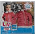 Spin Master Liv Liv'n Cozy Orange Parka wth Black/White Plaid Hat