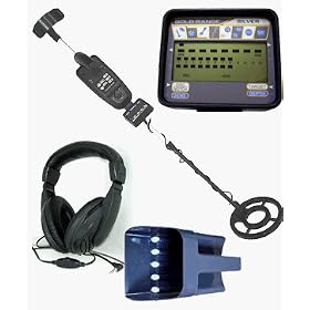 Eagle Metal Detector Kit by Gold Century With Auto-notch Mode and Large LCD Includes Headphones and Sand Scoop
