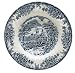 Churchill China Brook Blue 9-Inch Rimmed Soup Bowls, Set of 4
