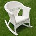 Grand All Weather Wicker Rocking Chair Color - White