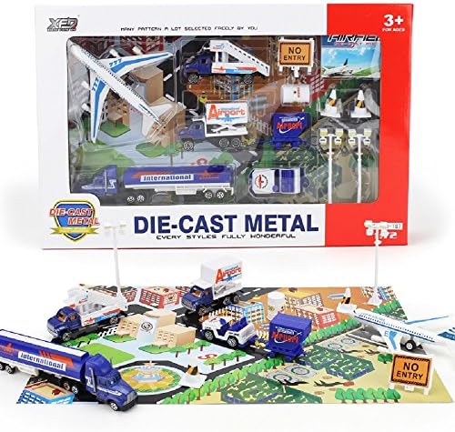 Amartshow Easy Gift Aircraft Models Block Kits Construction Set Educational Toy Gifts for kids Airport Play Set