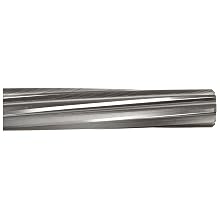 Union Butterfield 4591 High-Speed Steel Taper Pin Reamer, Left Hand Spiral Flute, Round With Square End Shank, Uncoated (Bright) Finish