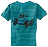Charlie Rocket Boys 2-7 Double Color Mini Stripe Tee, Ocean, 7