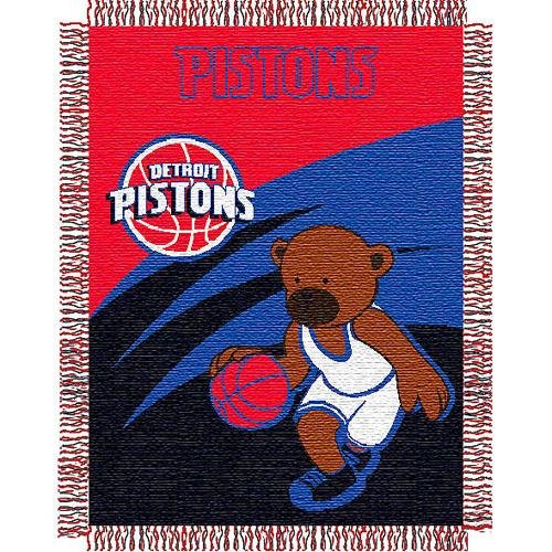 NBA Detroit Pistons 36-Inch-by-46-Inch Woven Jacquard Baby Throw