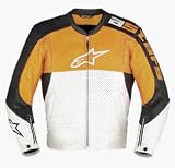 ALPINESTARS STUNT 2 LEATHER JACKET ORANGE 58 310-146-40-58