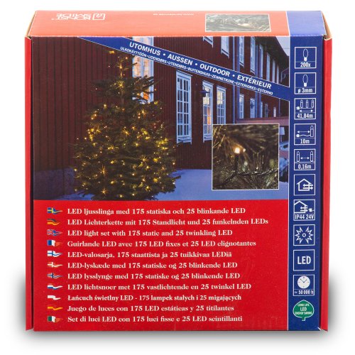 Konstsmide 3613-140 Micro LED Lichterkette (200 warm wei&szlig;e Dioden, Funkeleffekt, 24V Au&szlig;en Preisvergleich